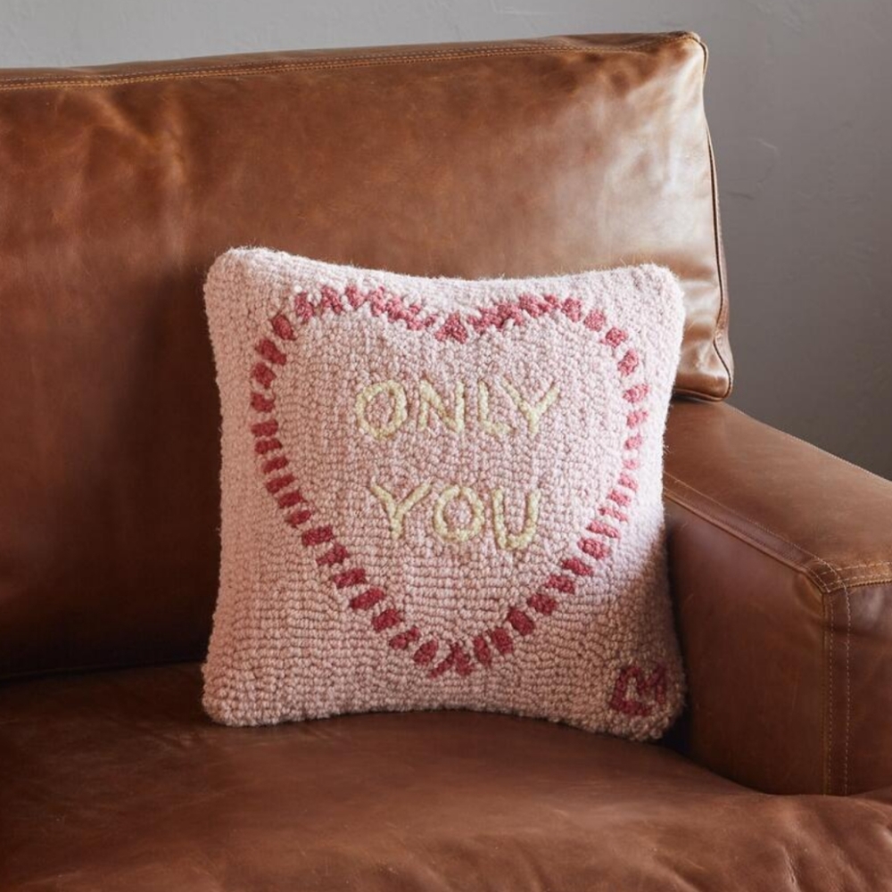 NWT Sundance Handmade Wool Valentine's Only You Pillow